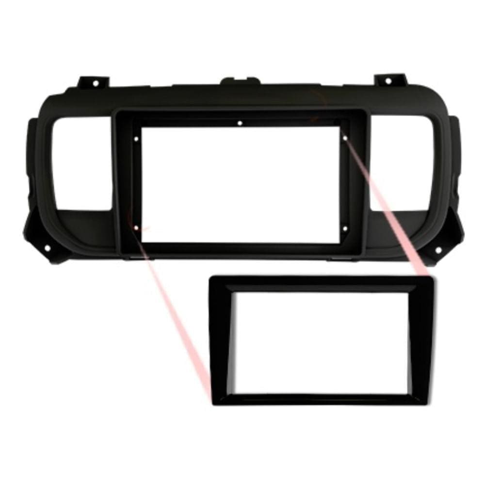 Moldura Fiamon 9" Jumpy/Fiat Scudo/Expert Preto Fosco