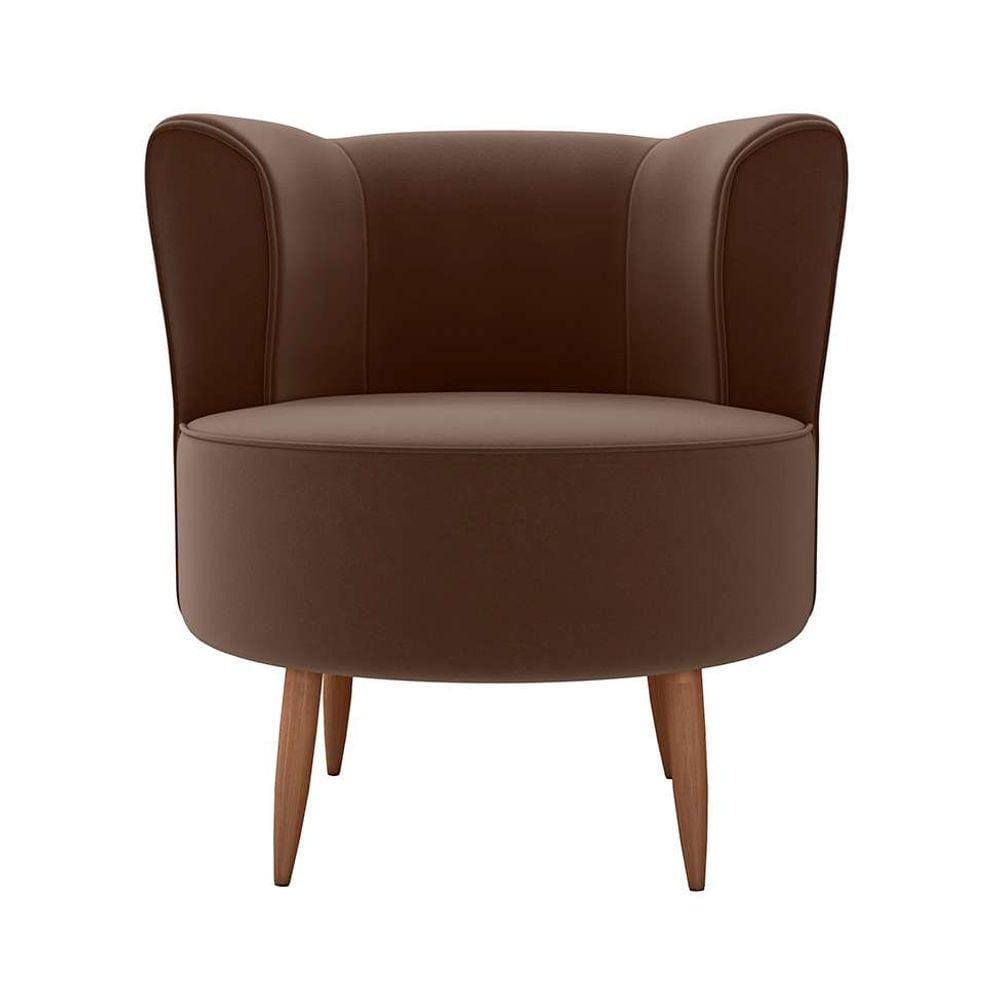 poltrona savana veludo marrom