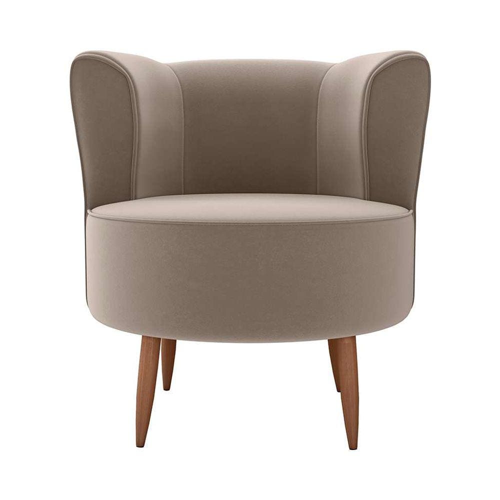 poltrona savana veludo capuccino