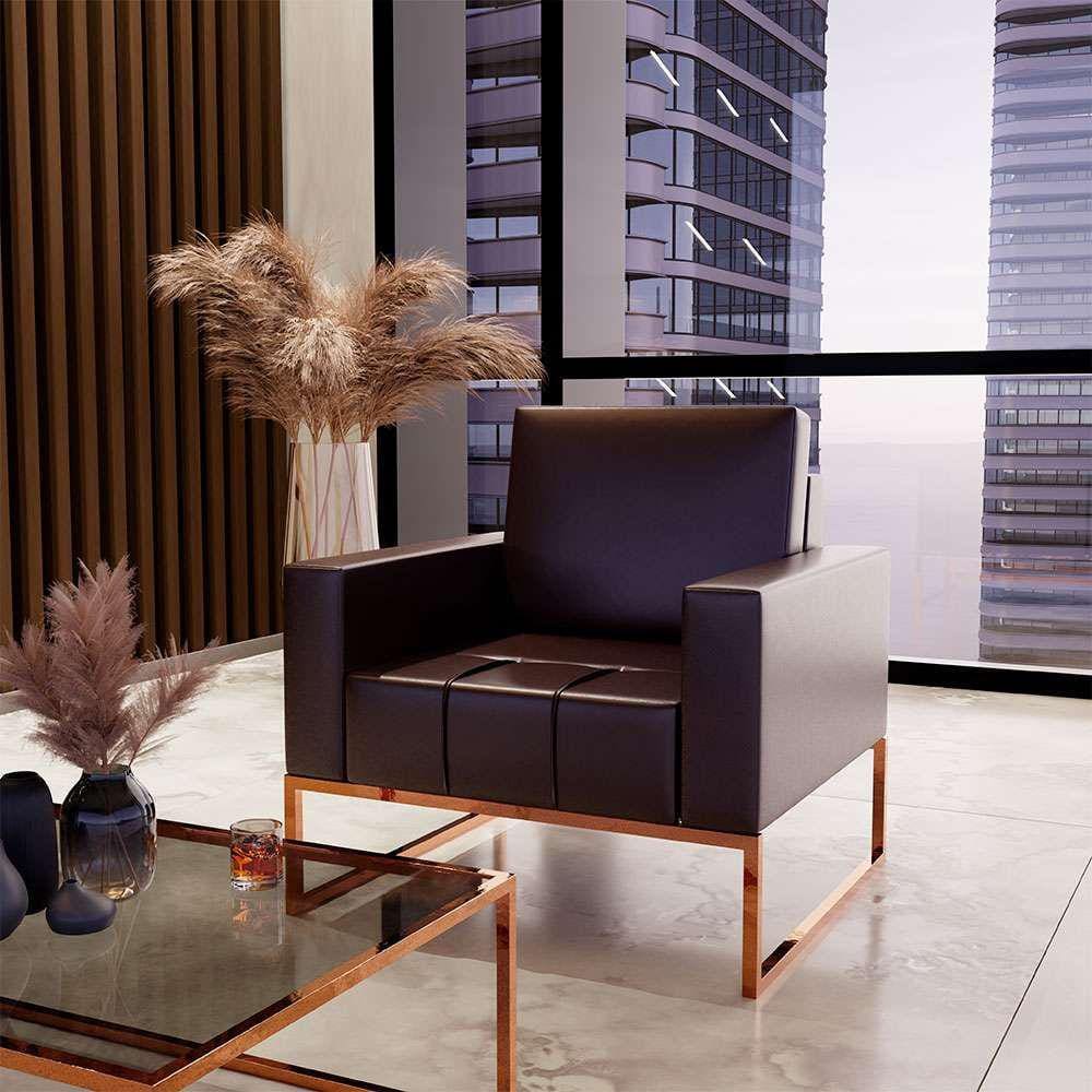 poltrona atena revestimento sintético café