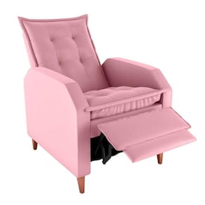 poltrona reclinável yaris veludo rosa