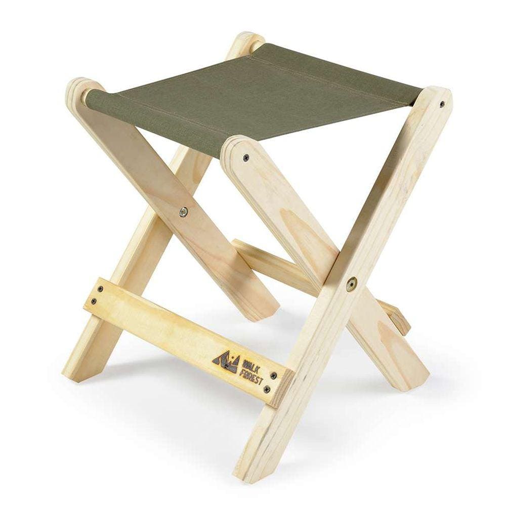 banco dobrável camping madeira e verde
