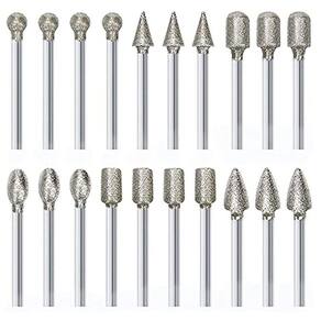 Kit 20 Pontas Diamantadas 3Mm Para Micro Retíficas Dremax