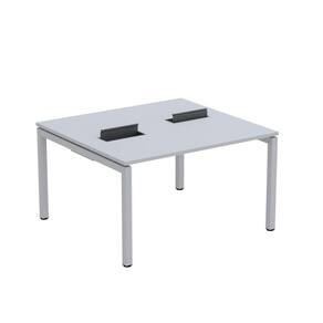 Mesa Plataforma Dupla com Pé de Aço para Coworking 130x120 Pdc13/12/2p Cinza