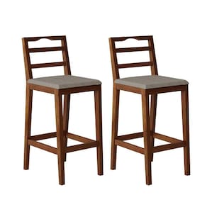 Conjunto com 2 Banquetas Madeira Maciça Denver Pinhão