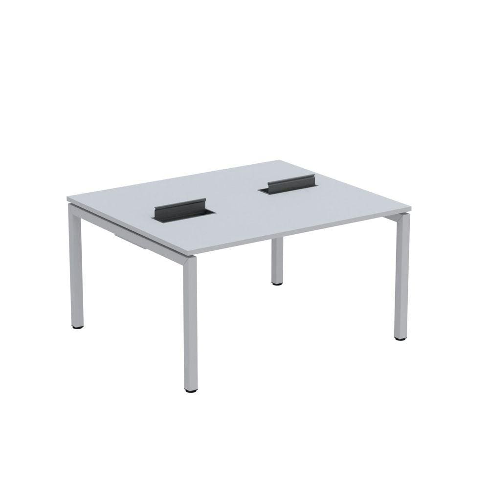 Mesa Plataforma Dupla com Pé de Aço para Coworking 140x120 Pdc14/12/2p Cinza