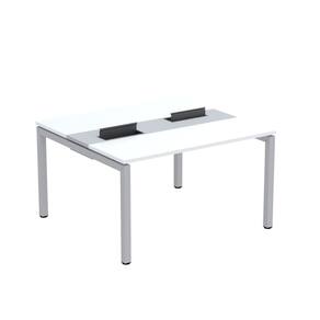 Mesa Plataforma Dupla com Pé de Aço para Coworking 130x120 Pdc13/12/2p Branco/Cinza