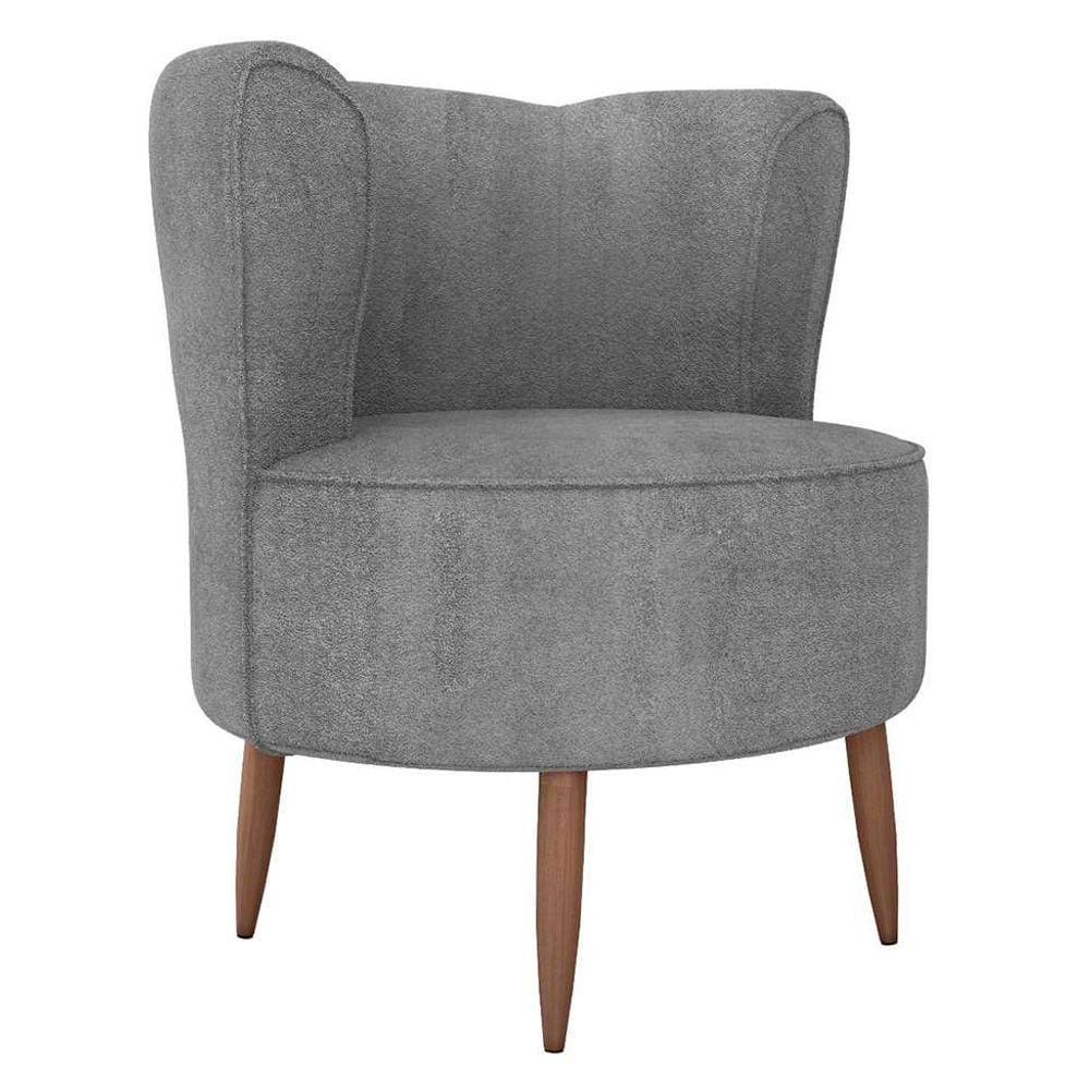 poltrona savana bouclé cinza