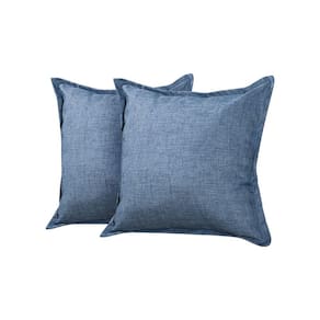 Kit 2 Almofadas Decorativas Bali Linho Azul Jeans