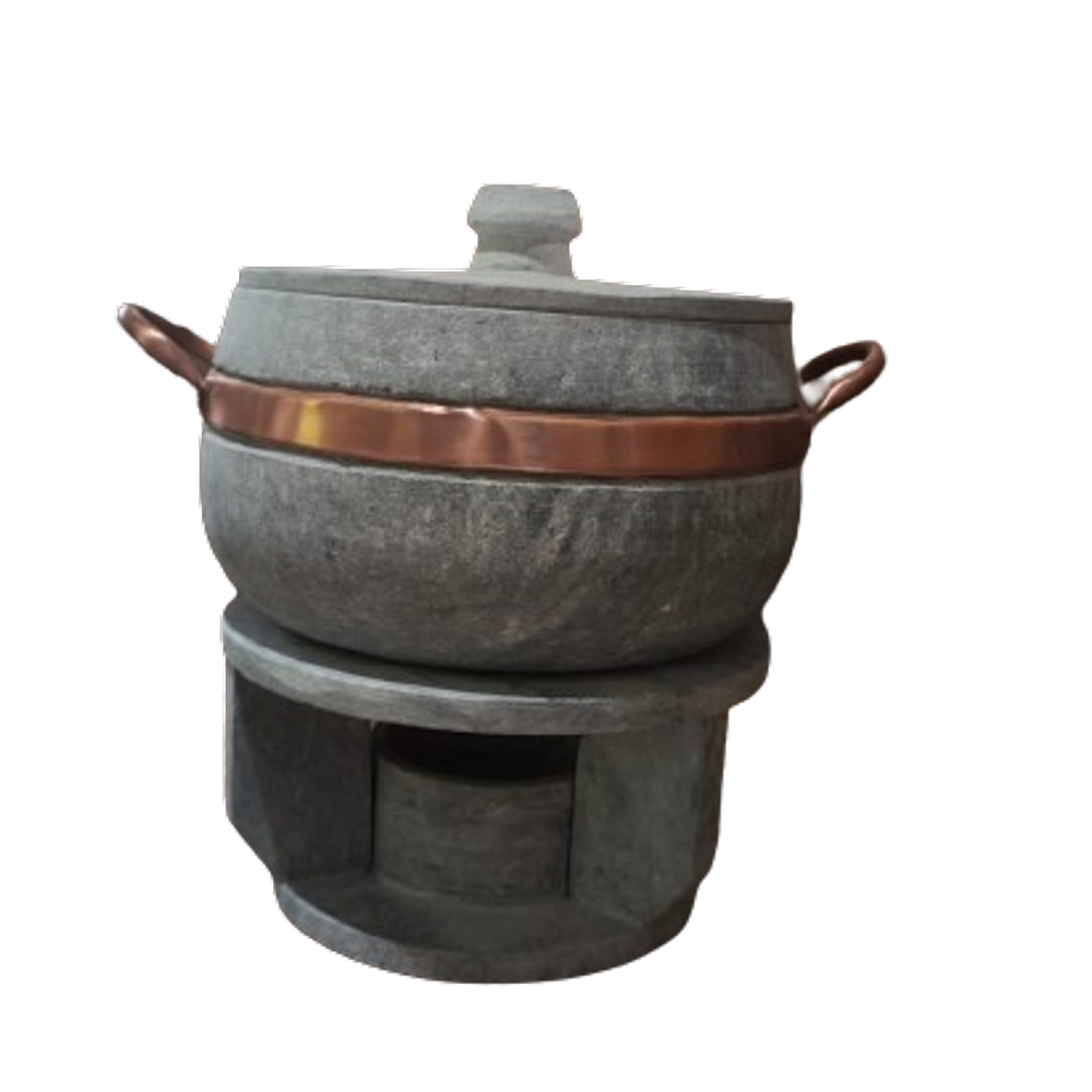 Conjunto para founde em pedra sabão de 800 ml - curada