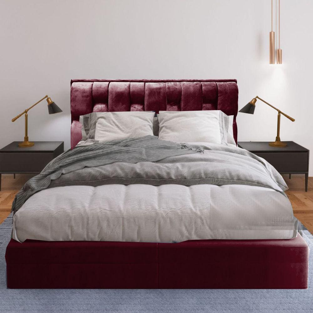 Cabeceira Cherie Suede 140 Bordo