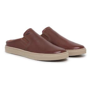Tênis Masculino Mule Couro Calce Fácil Confortável Casual
