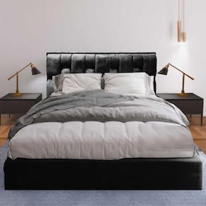 Cabeceira Cherie Suede 190 Preto