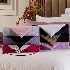 Capa Fronha De Xuxão Matelado Dupla Face Avulsa 1,45m X 45cm - Microfibra Matelada Pink-branco
