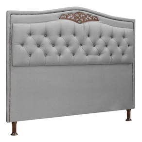 Cabeceira Estofada Holanda 1,60 Queen Linho Speciale Home Grafite
