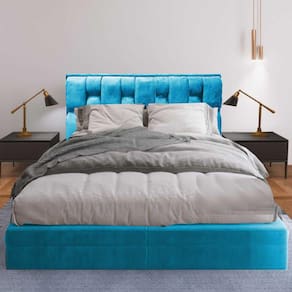 Cabeceira Cherie Suede 190 Turquesa