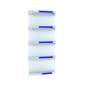 Kit 5 Bandejas Para Gondola Canto 202 Fit 40/60 Branco Pe Az