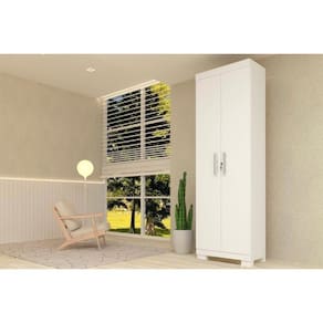 Armário Multiuso Juvenil Iris 2 Portas C- Chave Branco - Acp