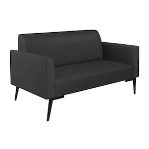 Sofá Namoradeira Pés Villach Marisa Corino D03 - D\`rossi Cor Preto