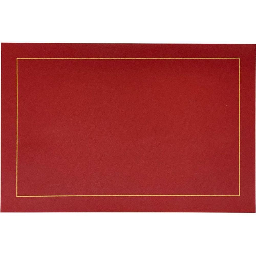 Jogo 12 Americano Classic Pu 45x30cm Bordô