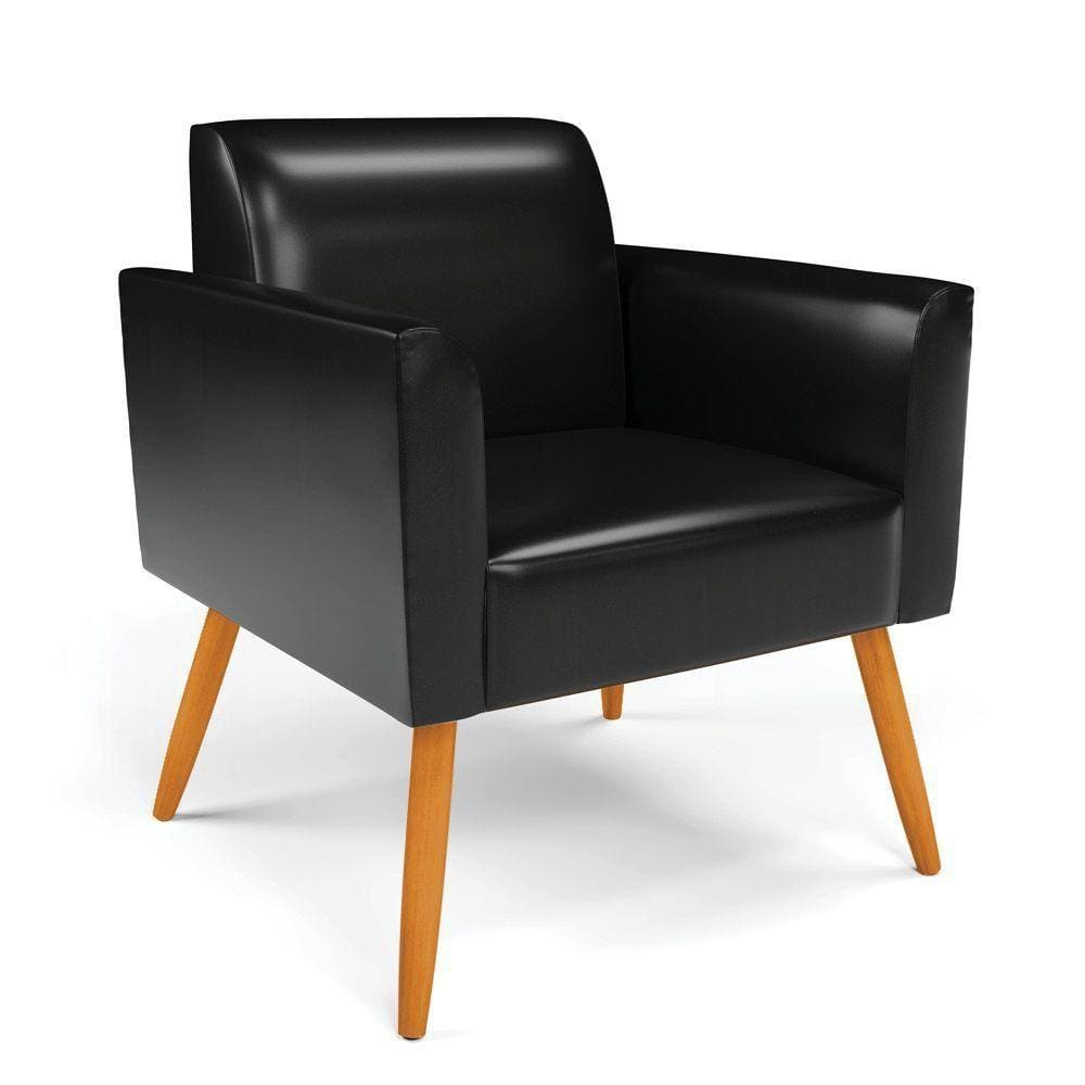 Poltrona Pés Palito Castanho Marisa Corano D03 - D\`rossi Cor Preto