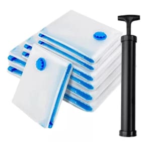 Kit Saco A Vácuo 60X80Cm Organizar Roupas + Bomba De Sucção