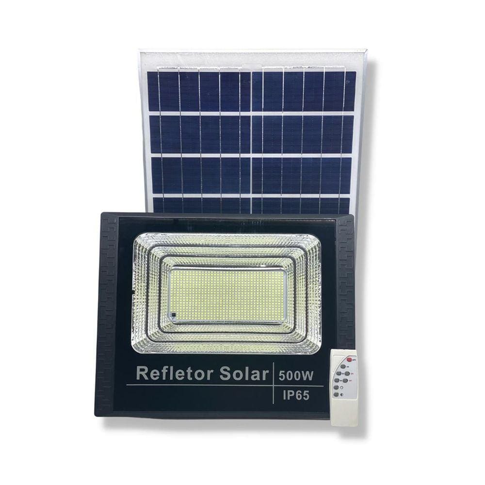 Refletor Solar Led Smd Holofote 500W Branco Frio