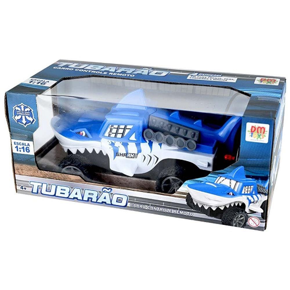 Carro Controle Remoto sem Fio Tubarao DM TOYS DMT6657