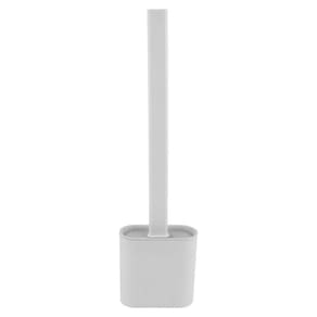 Escova Sanitária Com Cerdas Em Silicone Alcança Cantos Branco