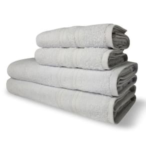 Jogo De Toalhas Itália Soft 4 Pçs - 2 Banho E 2 Rosto 430g-m² 100% Algodão - Branco Branco