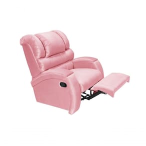 Poltrona Imperial Zero Wall Reclinável Veludo Com Assento De Elevação Cor:rosa 200