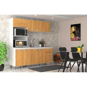 Cozinha Modulada 3 Peças Ipanema Branco/cinnamomo Branco/Cinnamomo