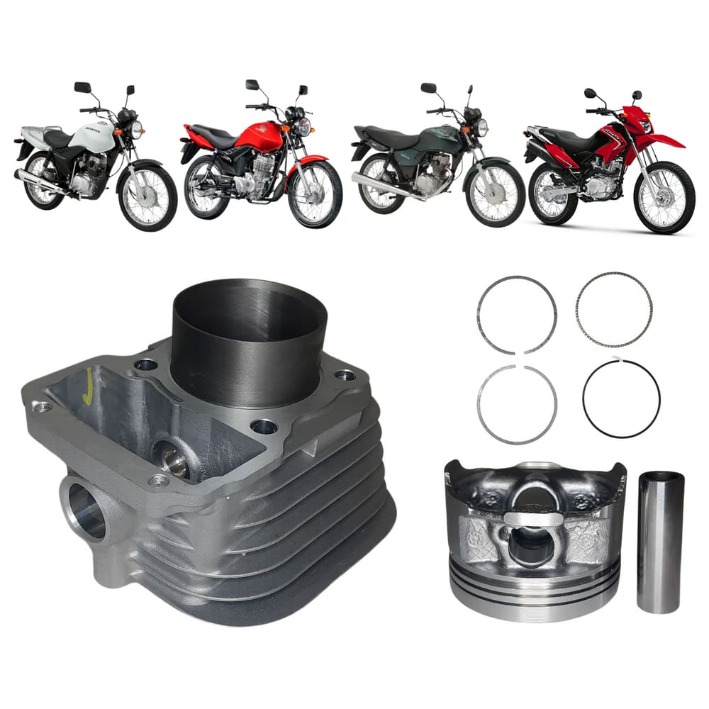 Kit Cilindro Mahle Metal Leve Honda Cg Fan 125 2005 A 2008