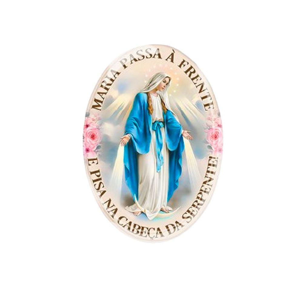 Adesivo Nossa Senhora das Graças Resinado Carro/Moto/ Notebook
