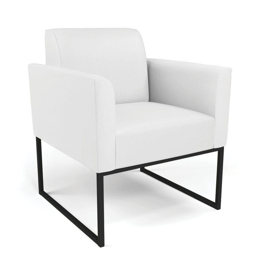 Poltrona Base Industrial Preto Marisa Corino D03 - D\`rossi Cor Branco