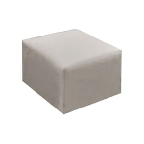 Puff Ternura Veludo Speciale Home Bege Marfim