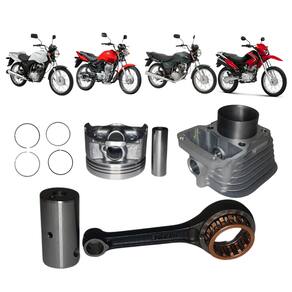 Kit Cilindro Mahle Metal Leve+Kit Biela Honda NXR Bros 125 0.1 2V 2003 A 2005
