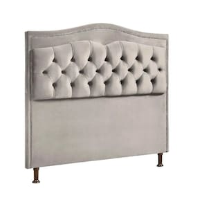 Cabeceira Estofada Holanda 1,60 2.0 Queen Veludo Speciale Home Bege Marfim