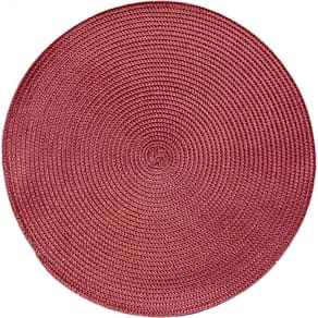 Kit 12 Americano Requinte Liso Para Mesa Redondo 38cm Bordô