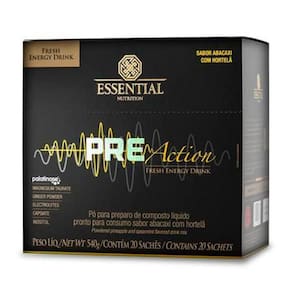 Pre-Action Energy Drink 27G 540G 20 Un Essential Abacaxi