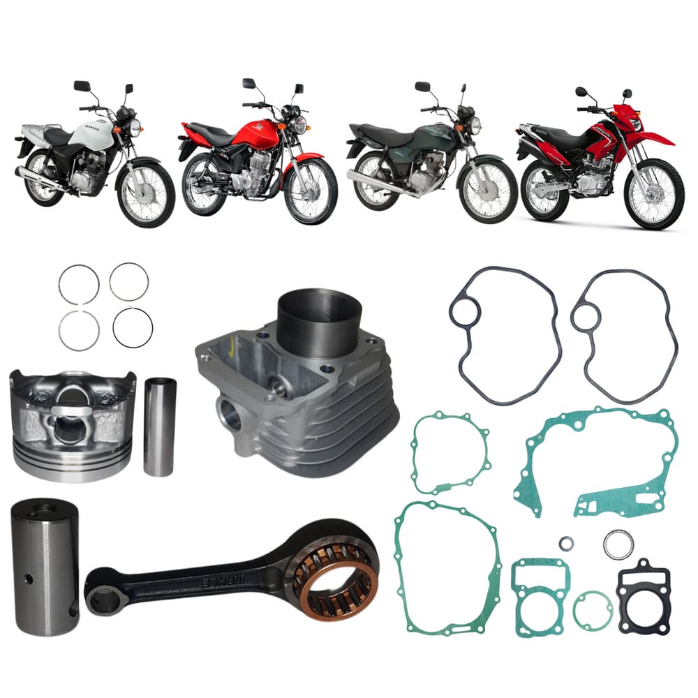 Kit Biela+Kit Cilindro Completo Mahle NXR Bros 125 0.1 2V 2003 A 2005