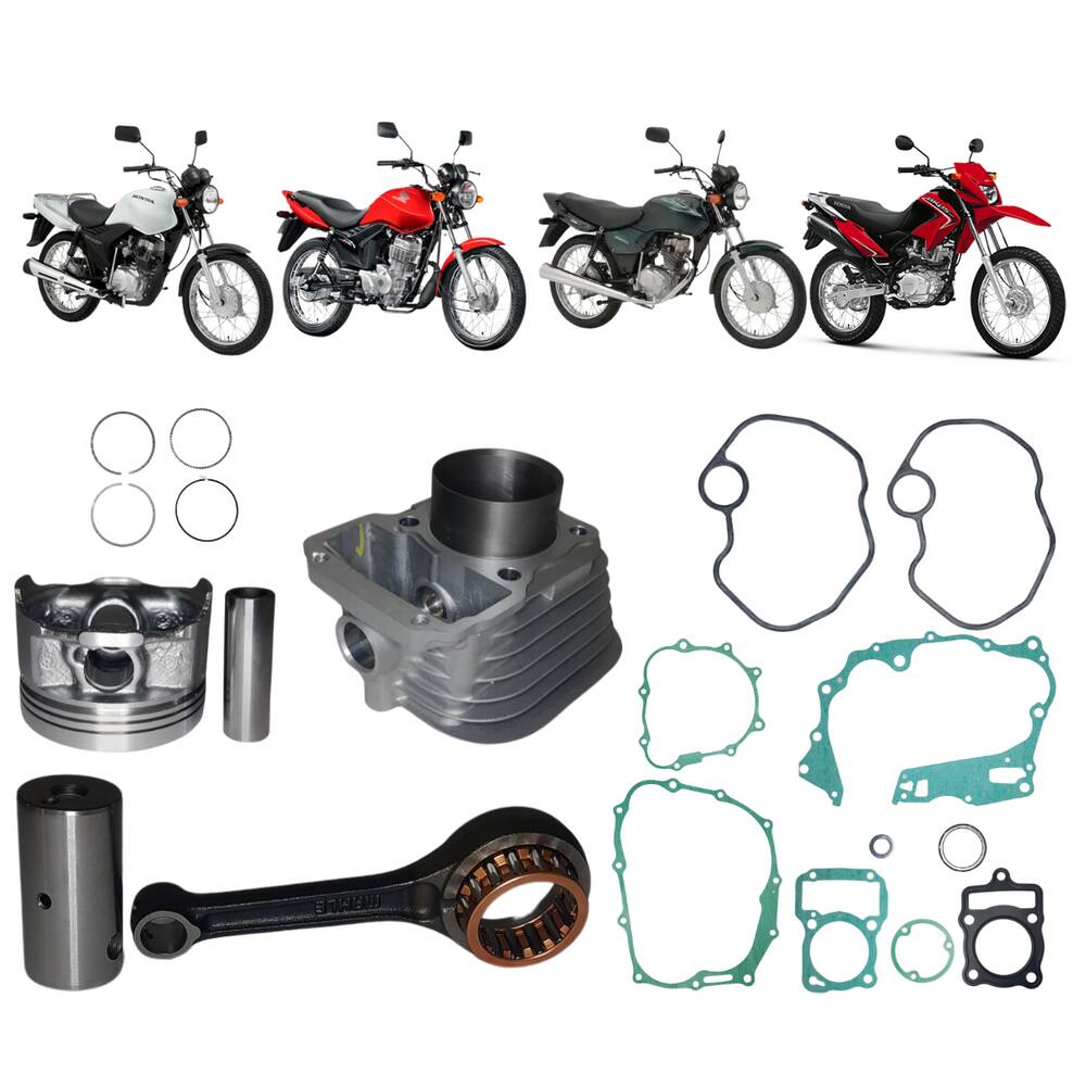 Kit Cilindro Completo Mahle+Biela NXR Bros 125 0.1 2V 2003 A 2005