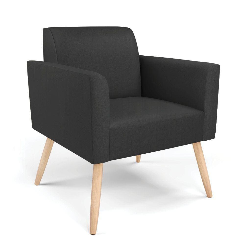 Poltrona Pés Palito Natural Marisa Corino D03 - D\`rossi Cor Preto