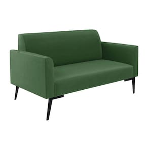 Sofá Namoradeira Pés Villach Marisa Suede D03 - D\`rossi Cor Verde