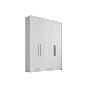 Guarda Roupa Solteiro 4 Portas E 3 Gavetas Moderni Branco - Novo Horizonte