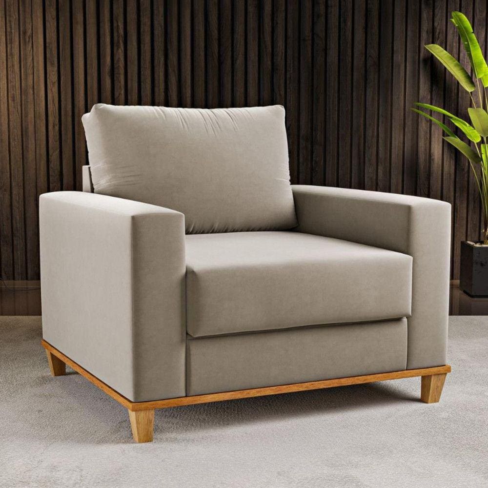 Poltrona Veludo 82cm Viena Viero