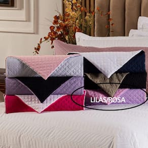 Capa Fronha De Xuxão Matelado Dupla Face Avulsa 1,45m X 45cm - Microfibra Matelada Lilás-rosa