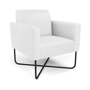 Poltrona Base X Industrial Preto Marisa Corino Branco D03 - D\`rossi