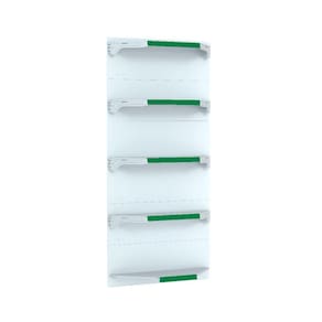 Kit 5 Bandejas Para Gondola Canto 170 Fit 40/60 Branco Pe Ve