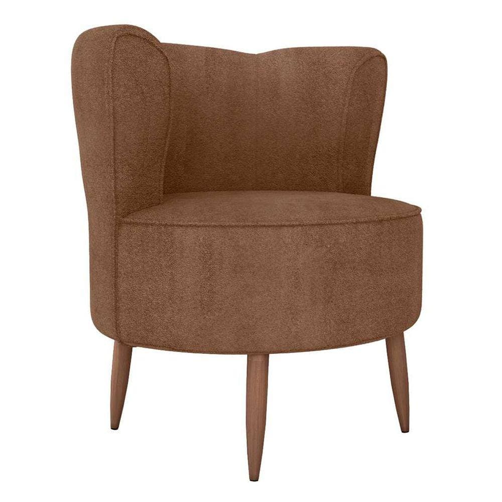 poltrona savana bouclé marrom